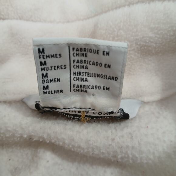 Columbia Women's Med Full=Zip Raglan=Sleeved Cream Polar Fleece Pockets Jacket - Picture 13 of 16